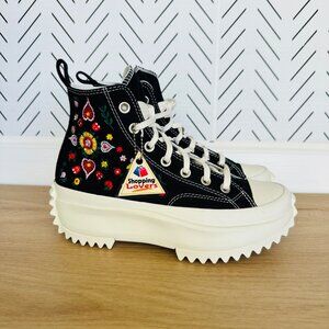 Converse Run Star Hike Hi Platform 5 Men Shoes Floral Embroidery Sneaker A02192C